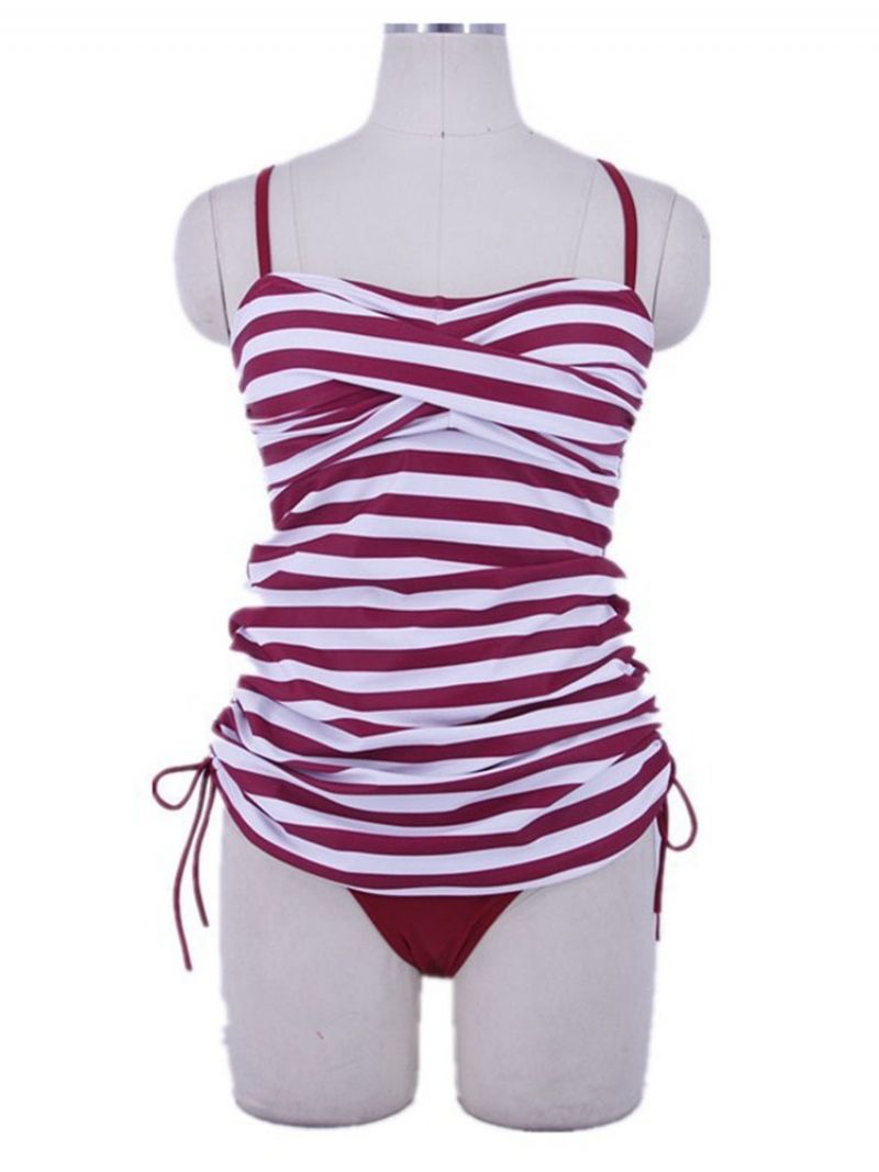 Polka Dots Stribet Beach Look Dame Tankini