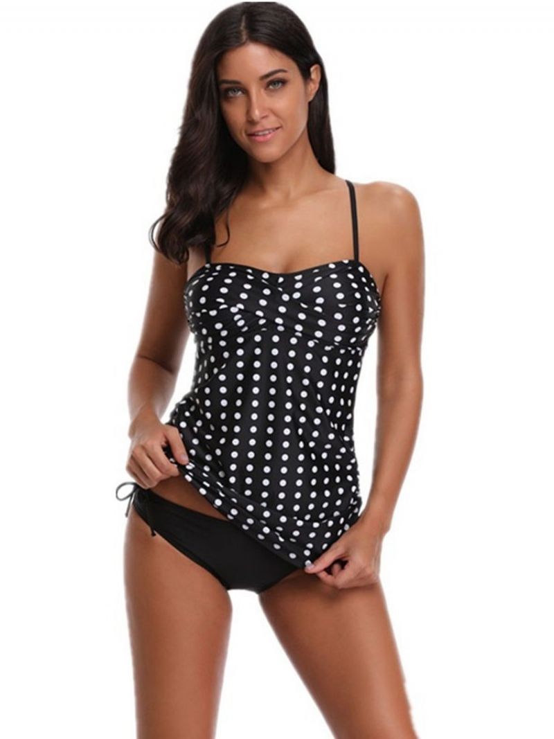 Polka Dots Stribet Beach Look Dame Tankini