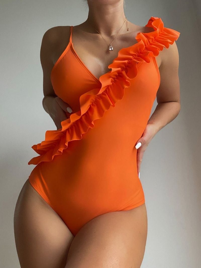 Sexet One Piece Orange Badetøj