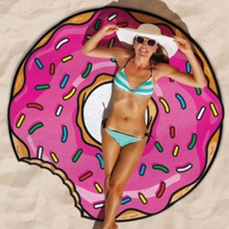 Sødt Donut Shape Strandtæppe