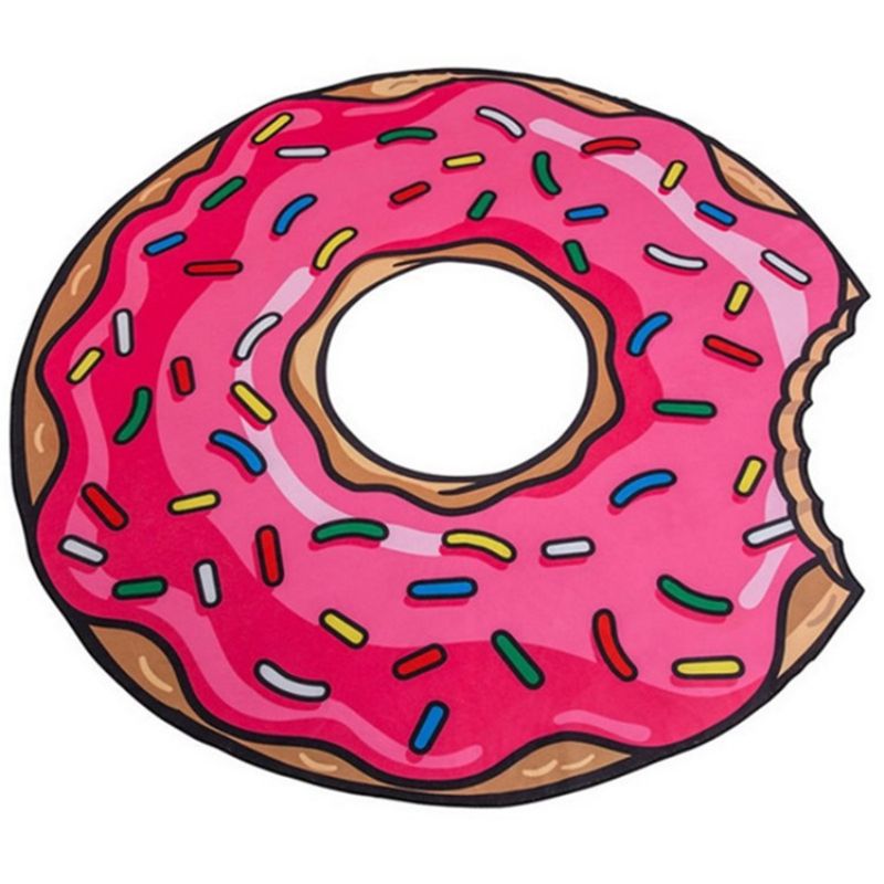 Sødt Donut Shape Strandtæppe