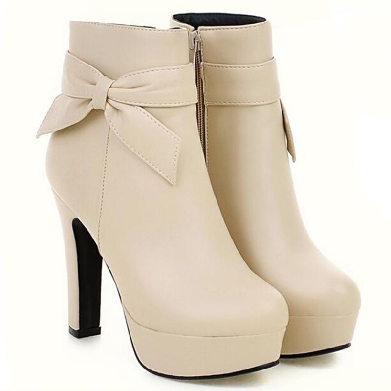 Charmerende Bowtie Platform Knight Boots