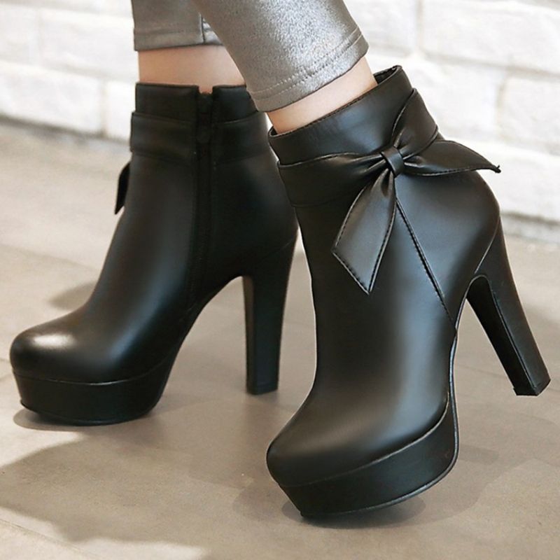 Charmerende Bowtie Platform Knight Boots