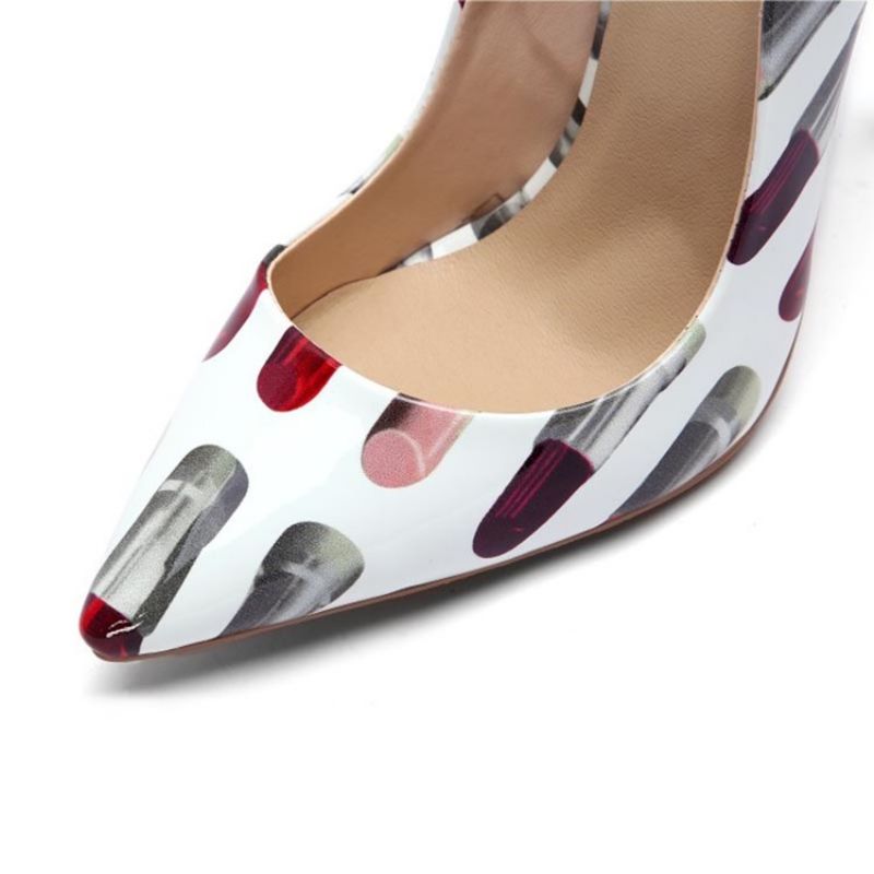 Color Block Pointed Toe Slip-On Color Block Pumps