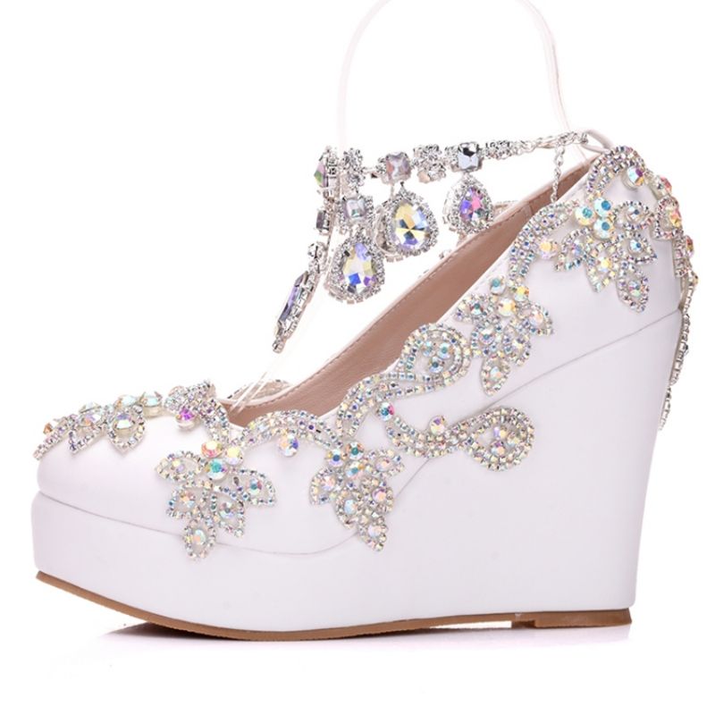 Rhinestone Chain Platform Kilehæl Gallasko