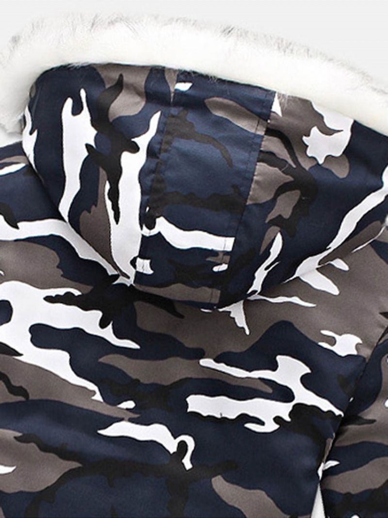 Zip Camouflage Thicken Warm Vinterfrakke Til Mænd