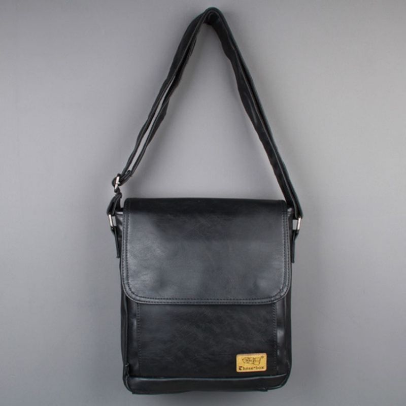 Pu-Tråd Plain Square Crossbody-Tasker Til Mænd