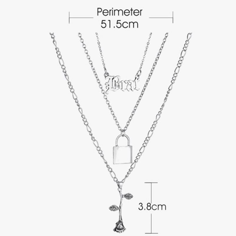 E-Plating Lock Unisex Damehalskæder