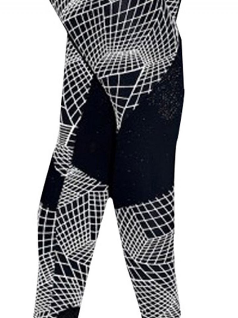 Åndbare Geometriske Push Up Gym Sport Leggings Yogabukser Tiktok Leggings Med Høj Talje