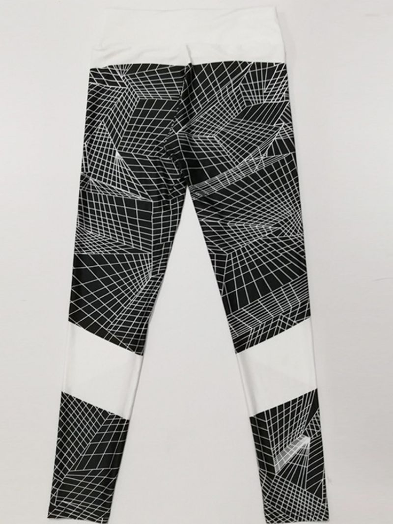 Åndbare Geometriske Push Up Gym Sport Leggings Yogabukser Tiktok Leggings Med Høj Talje