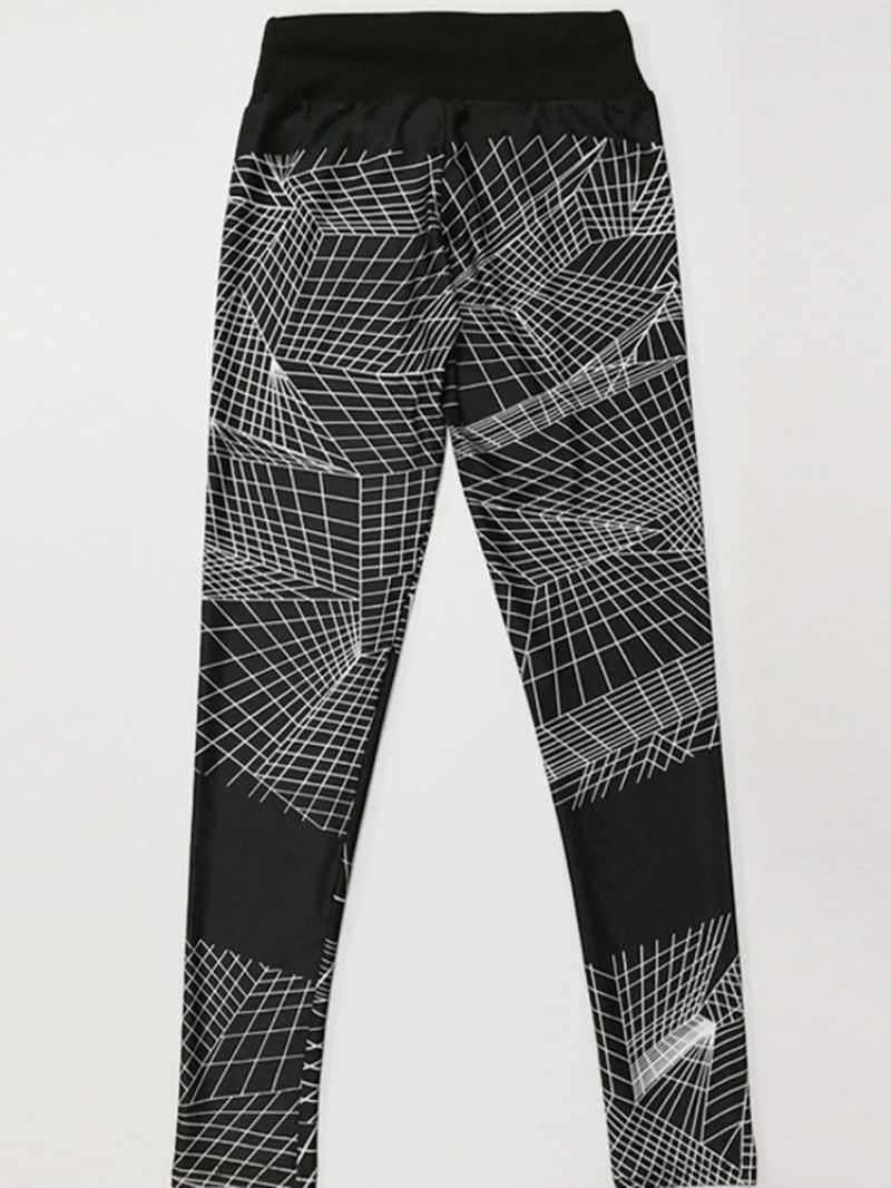 Åndbare Geometriske Push Up Gym Sport Leggings Yogabukser Tiktok Leggings Med Høj Talje