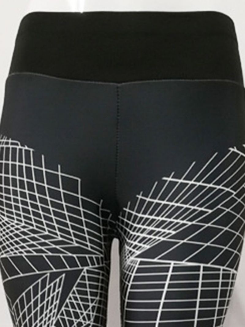 Åndbare Geometriske Push Up Gym Sport Leggings Yogabukser Tiktok Leggings Med Høj Talje