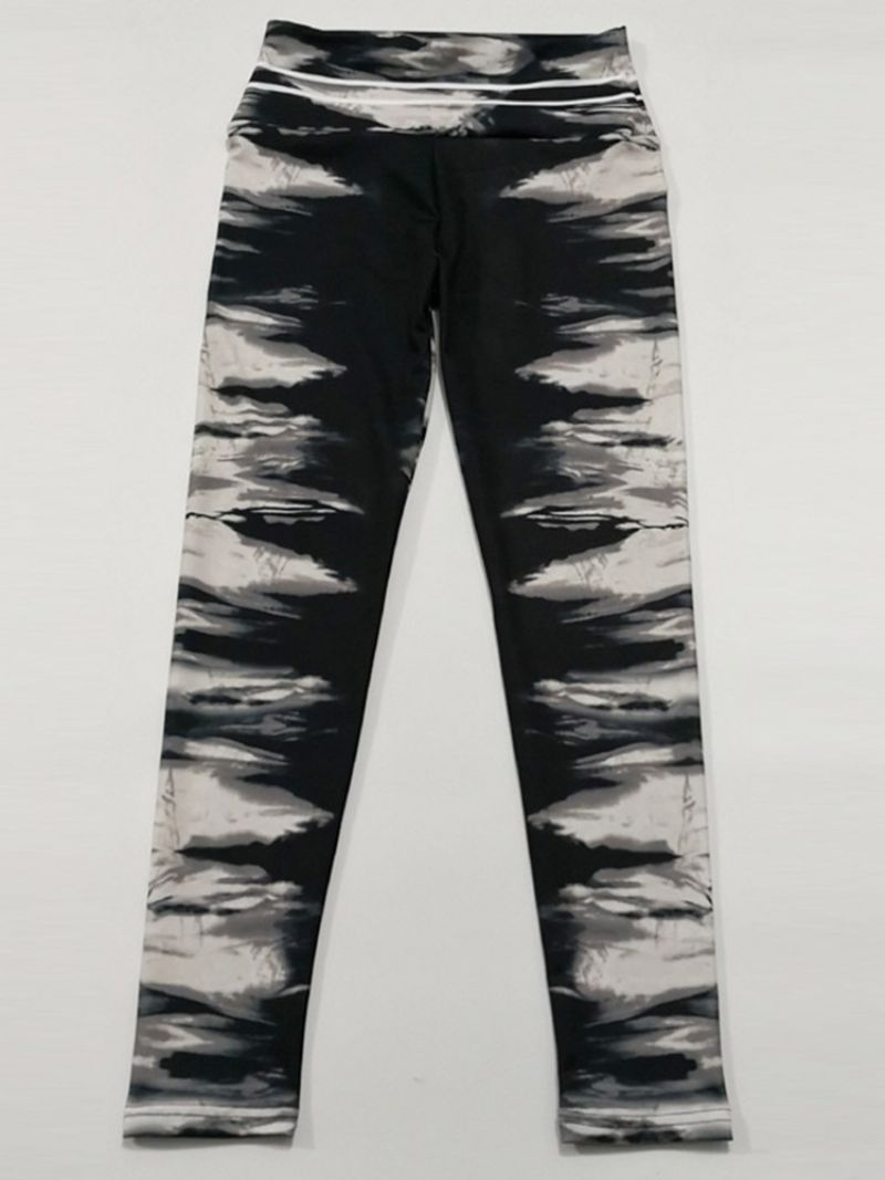 Åndbart Print Gym Sport Fitness Leggings Yogabukser Tiktok Leggings Med Høj Talje