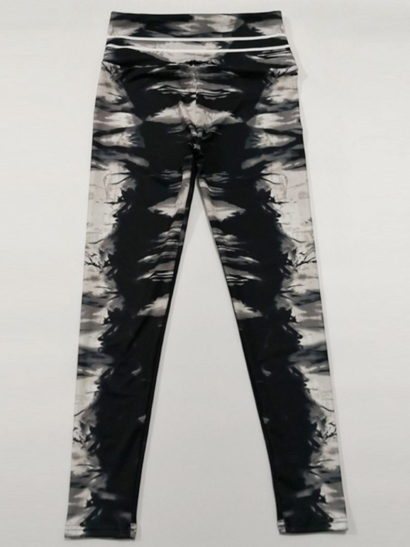 Åndbart Print Gym Sport Fitness Leggings Yogabukser Tiktok Leggings Med Høj Talje