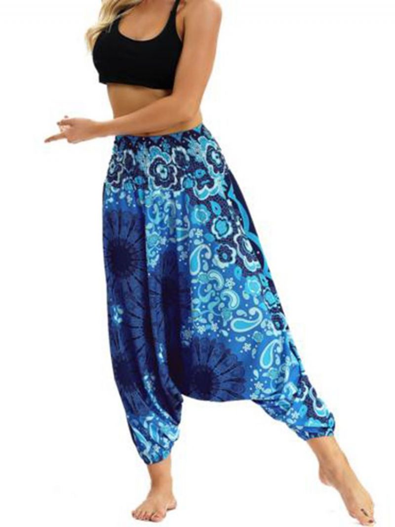 Bohemian Geometry Print Yoga Harem Pants