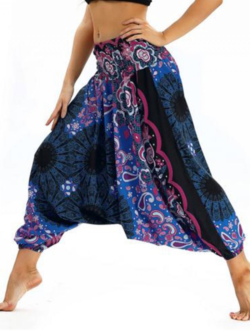 Bohemian Print Fuld Længde Yoga Harem Pants