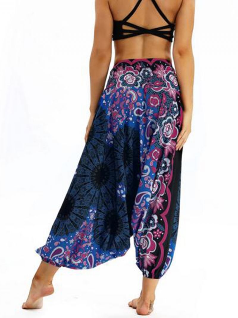 Bohemian Print Fuld Længde Yoga Harem Pants