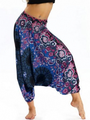 Bohemian Print Fuld Længde Yoga Harem Pants