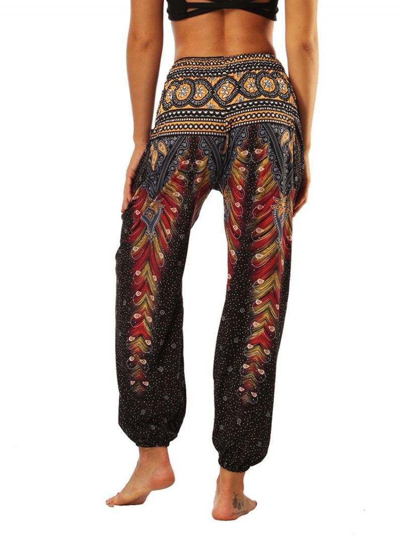 Boho Geometrisk Print Street Dance Yoga Bukser