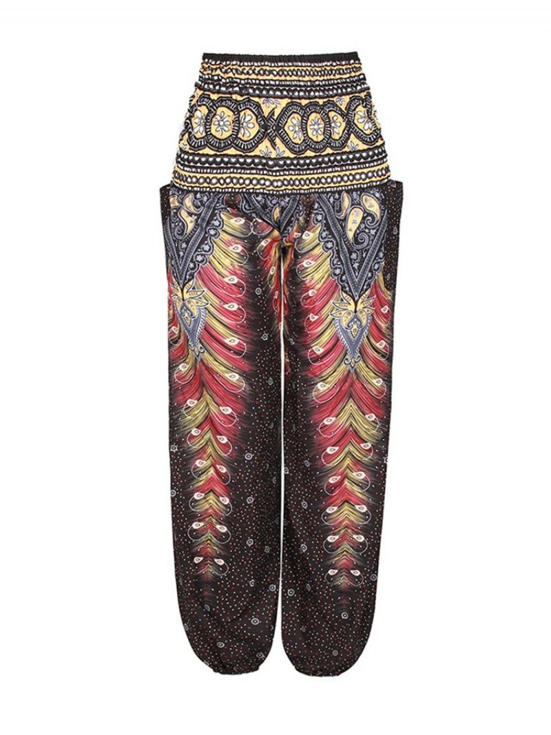 Boho Geometrisk Print Street Dance Yoga Bukser