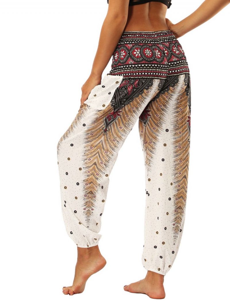 Boho Print Geometriske Sommer Yoga Harem Bukser