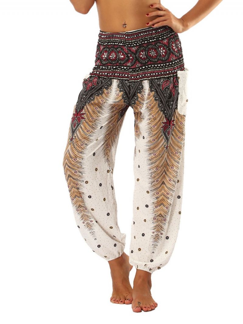 Boho Print Geometriske Sommer Yoga Harem Bukser