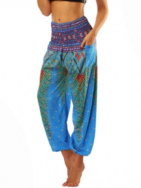 Boho Print Geometriske Street Dance Yoga Bukser