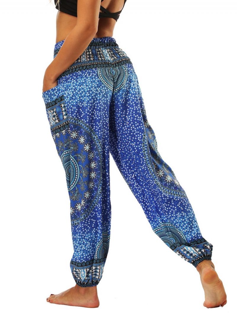 Boho Print Geometriske Yoga Harem Joggerbukser