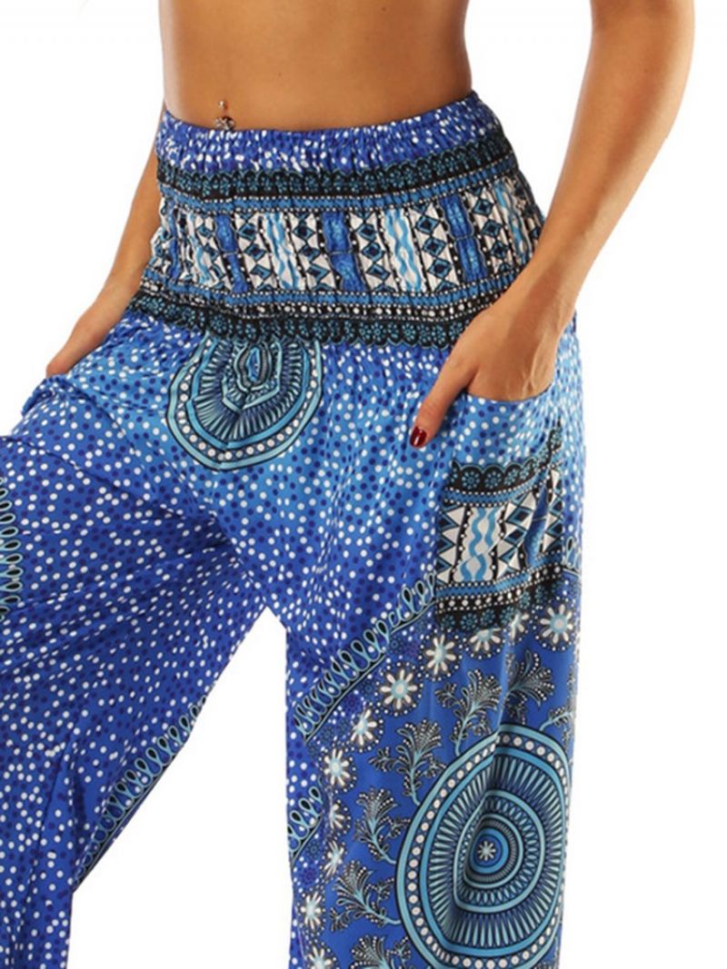 Boho Print Geometriske Yoga Harem Joggerbukser