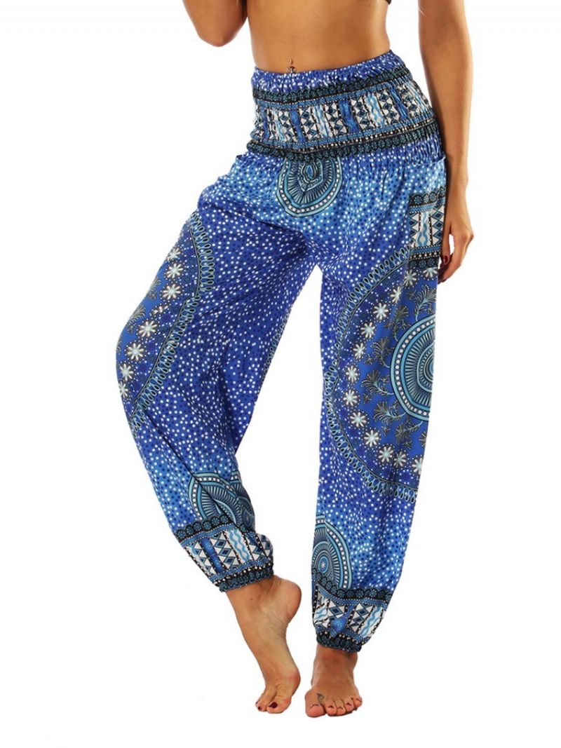 Boho Print Geometriske Yoga Harem Joggerbukser