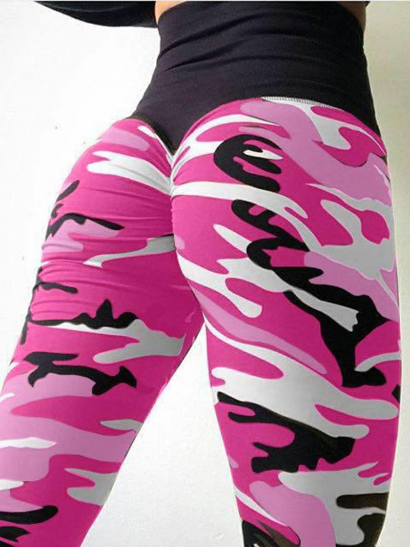 Camouflage Anti-Sved Yoga Leggings Yogabukser Tiktok Leggings Med Høj Talje