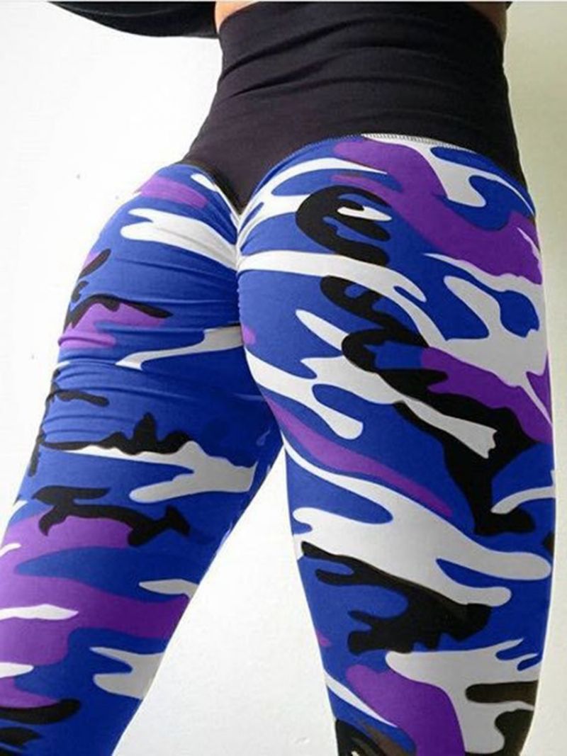 Camouflage Anti-Sved Yoga Leggings Yogabukser Tiktok Leggings Med Høj Talje