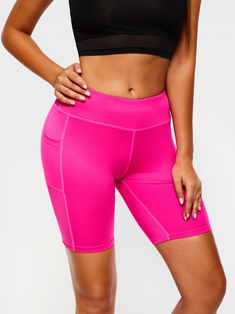 Damelommer Anti-Sved Solid Gym Sports Yoga Shorts Yogabukser Højtalje Tiktok Leggings