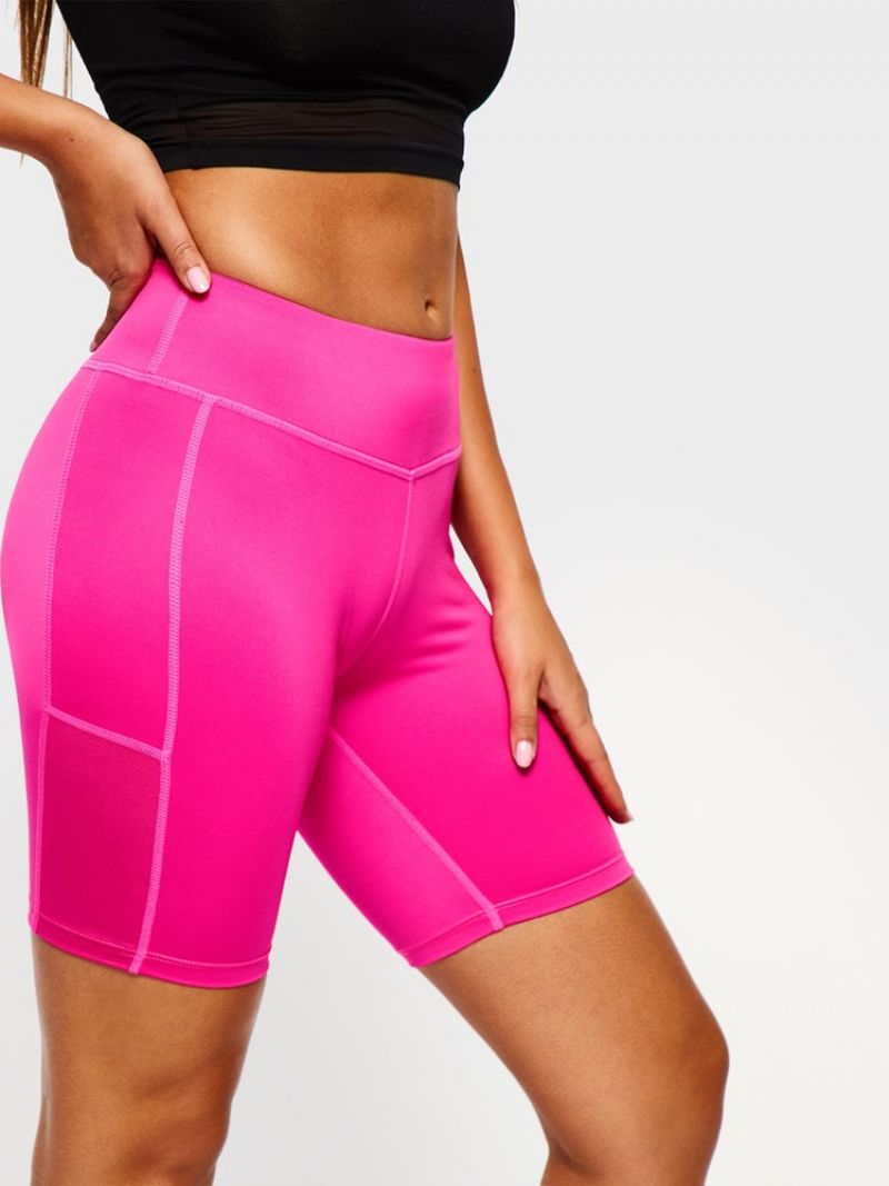 Damelommer Anti-Sved Solid Gym Sports Yoga Shorts Yogabukser Højtalje Tiktok Leggings