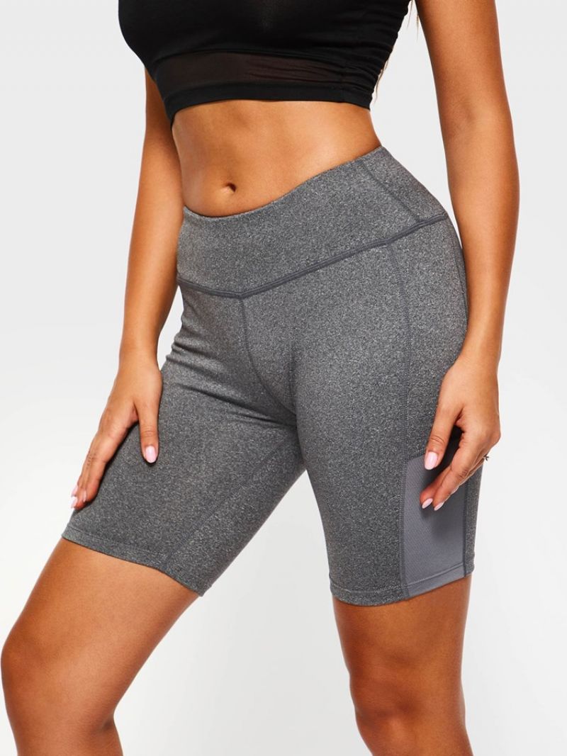 Damelommer Anti-Sved Solid Gym Sports Yoga Shorts Yogabukser Højtalje Tiktok Leggings