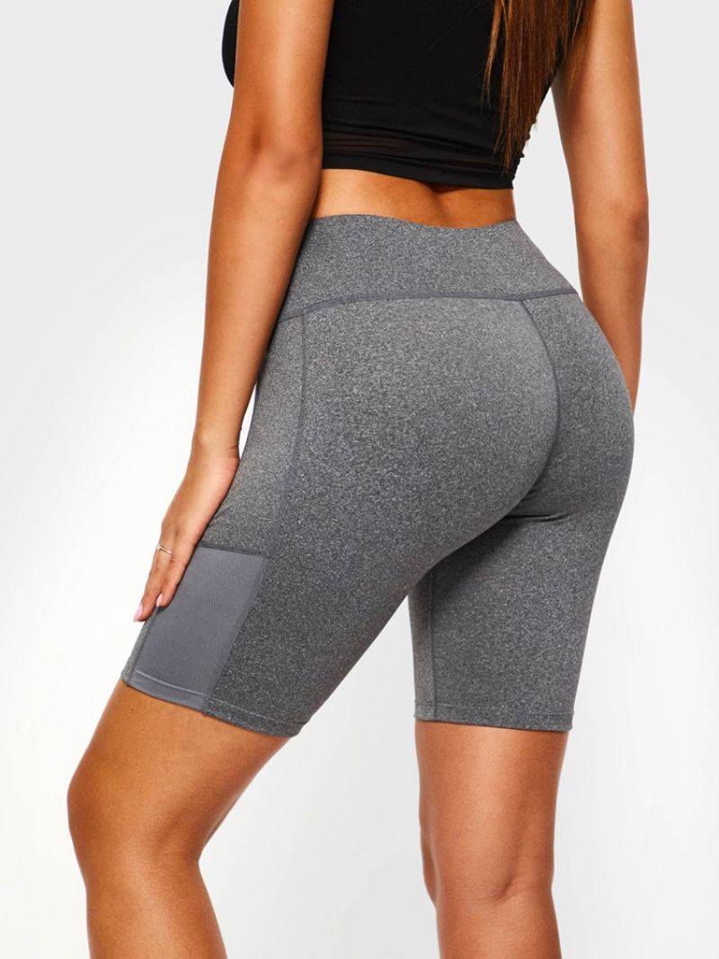 Damelommer Anti-Sved Solid Gym Sports Yoga Shorts Yogabukser Højtalje Tiktok Leggings