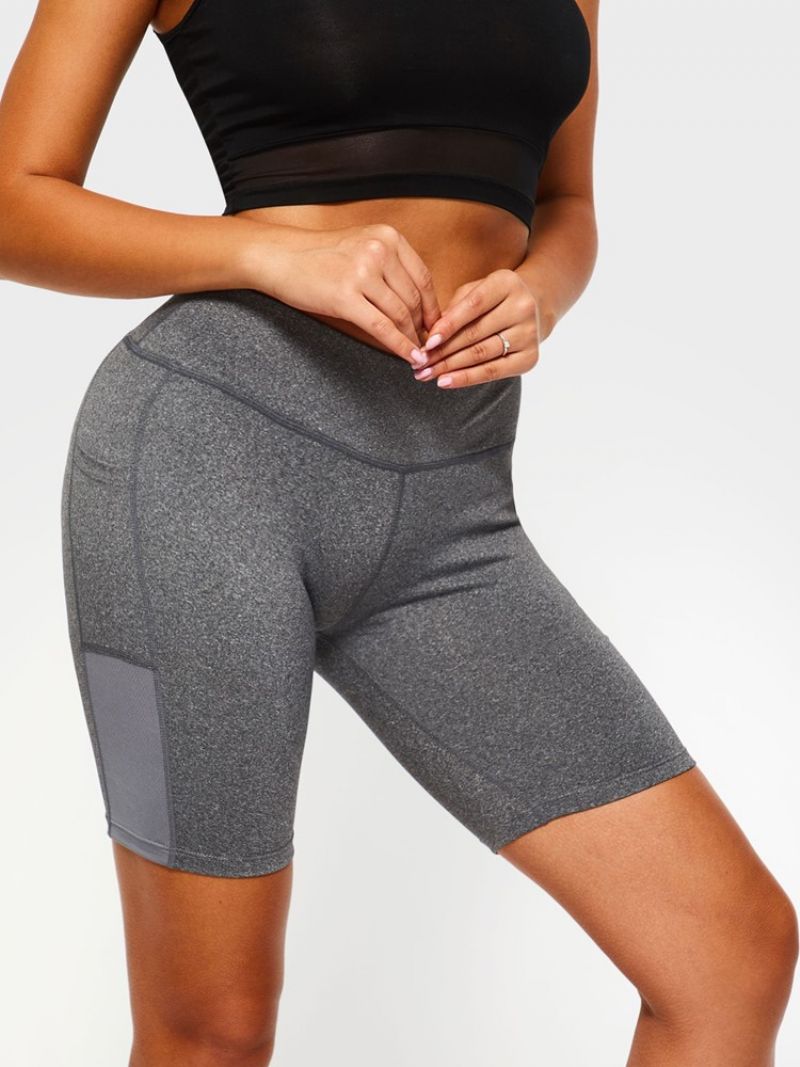 Damelommer Anti-Sved Solid Gym Sports Yoga Shorts Yogabukser Højtalje Tiktok Leggings