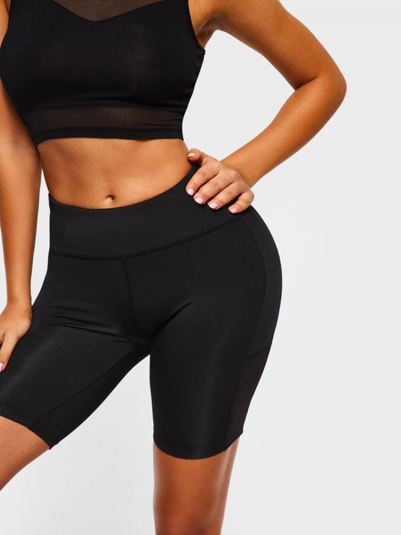 Damelommer Anti-Sved Solid Gym Sports Yoga Shorts Yogabukser Højtalje Tiktok Leggings