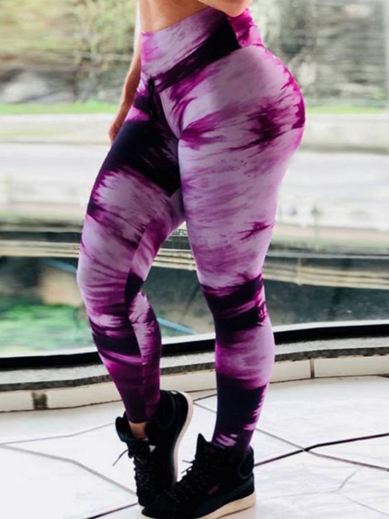 Gradient Åndbar Push Up Gym Sport Yoga Bukser Tiktok Leggings Med Høj Talje