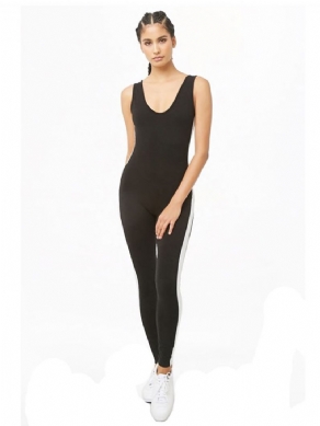 Kvinder Stripe Gym Sports Fitness Yoga Bukser Jumpsuits