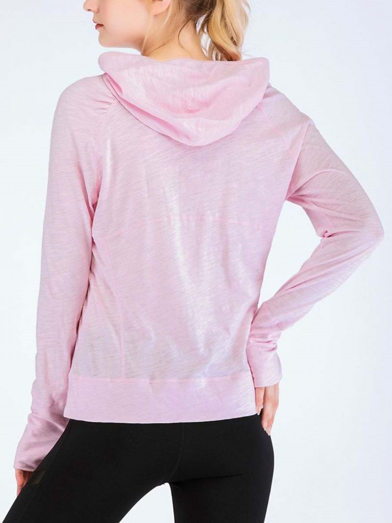 Lommer Solid Bomuld Blends Anti-Sved Pullover Sports Toppe