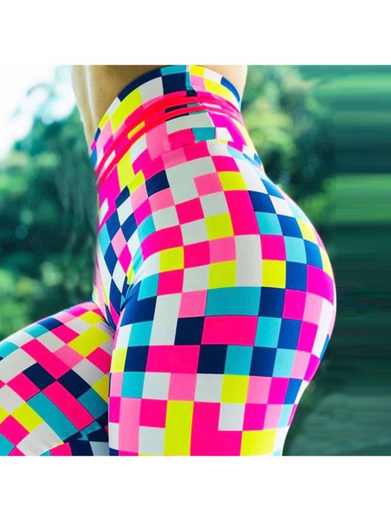 Mosaiktryk Åndbar Højtaljet Kvinders Leggings Yogabukser Højtaljet Tiktok Leggings