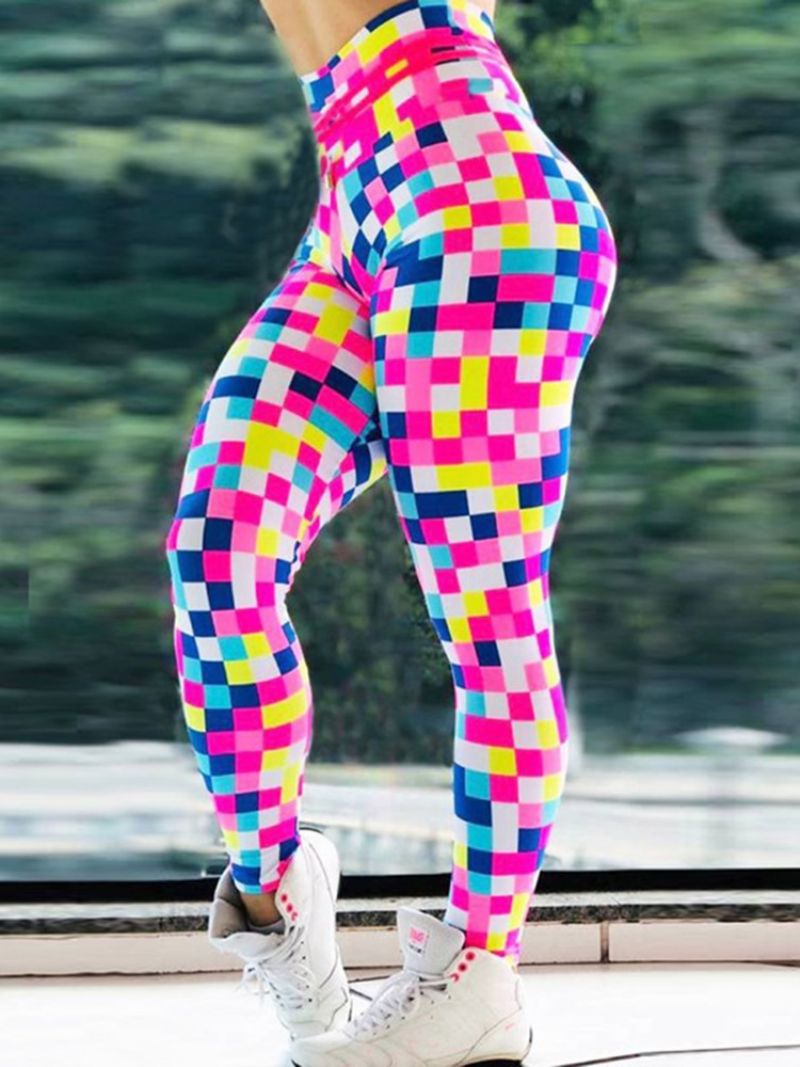 Mosaiktryk Åndbar Højtaljet Kvinders Leggings Yogabukser Højtaljet Tiktok Leggings