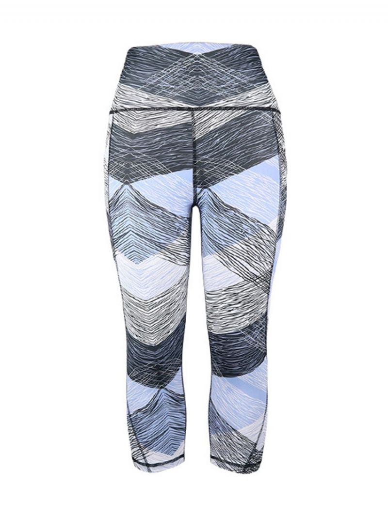 Polyester Quick Dry Lommer Color Block Kvinde Badminton Yoga Bukser Højtalje Tiktok Leggings