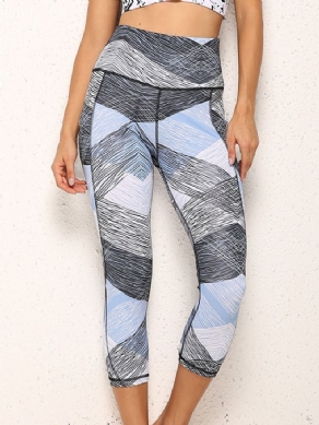 Polyester Quick Dry Lommer Color Block Kvinde Badminton Yoga Bukser Højtalje Tiktok Leggings