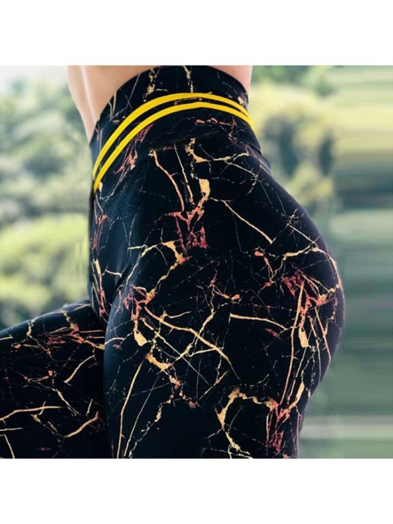 Quick Dry Print Højtaljede Leggings Til Kvinder Yogabukser Højtaljede Tiktok Leggings