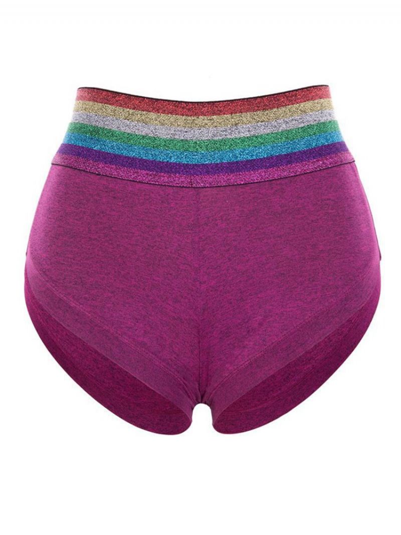 Rainbow Patchwork Shorts Sommer Gym Sports Yoga Bukser