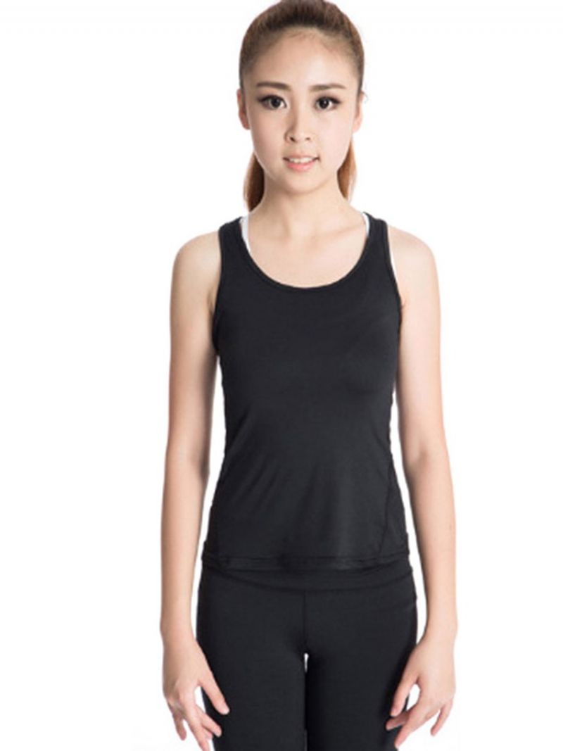 Solid Quick Dry Anti-Sweat Vest Pullover Sport Toppe