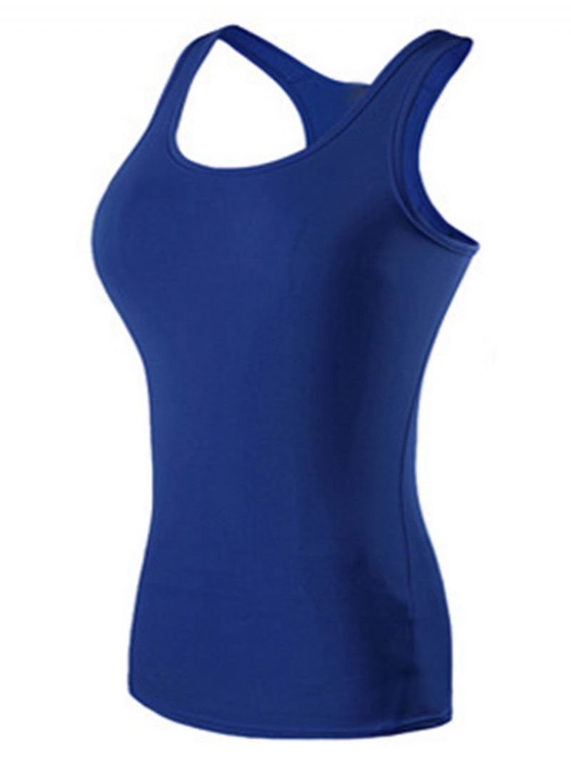 Solid Quick Dry Anti-Sweat Vest Pullover Sport Toppe