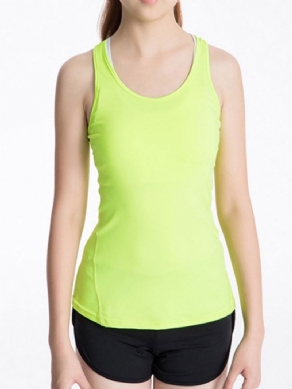 Solid Quick Dry Anti-Sweat Vest Pullover Sport Toppe